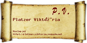 Platzer Viktória névjegykártya