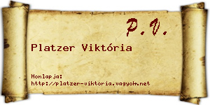 Platzer Viktória névjegykártya